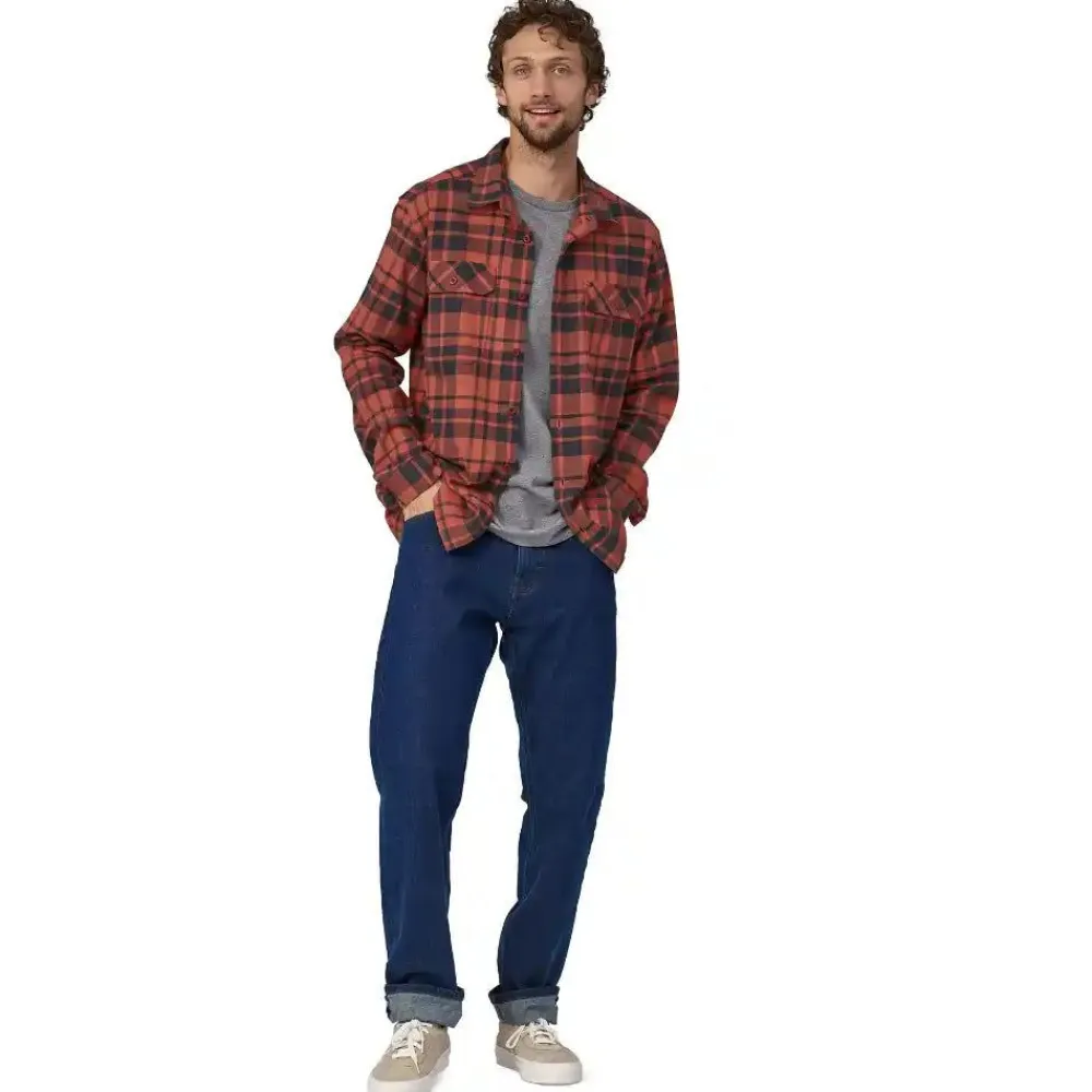 Flash Sale Long-Sleeved Organic Cotton Midweight Fjord Flannel Shirt Men'S Pitkähihaiset Paidat