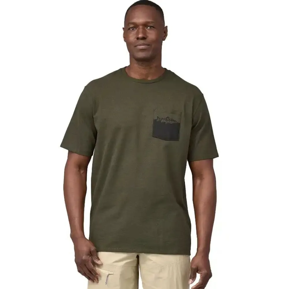 Fashion Wild Waterline Pocket Responsibili-Tee Men'S T-Paidat